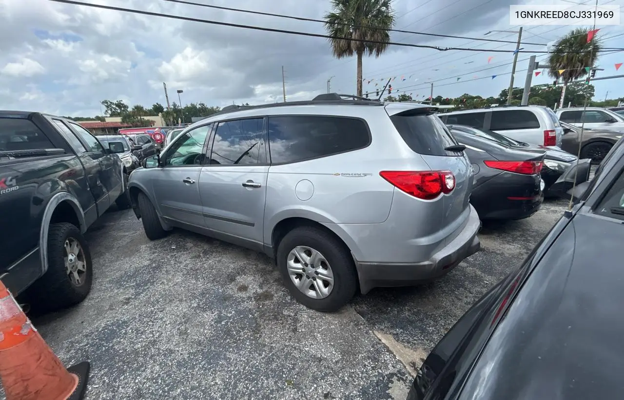 2012 Chevrolet Traverse Ls VIN: 1GNKREED8CJ331969 Lot: 63708465