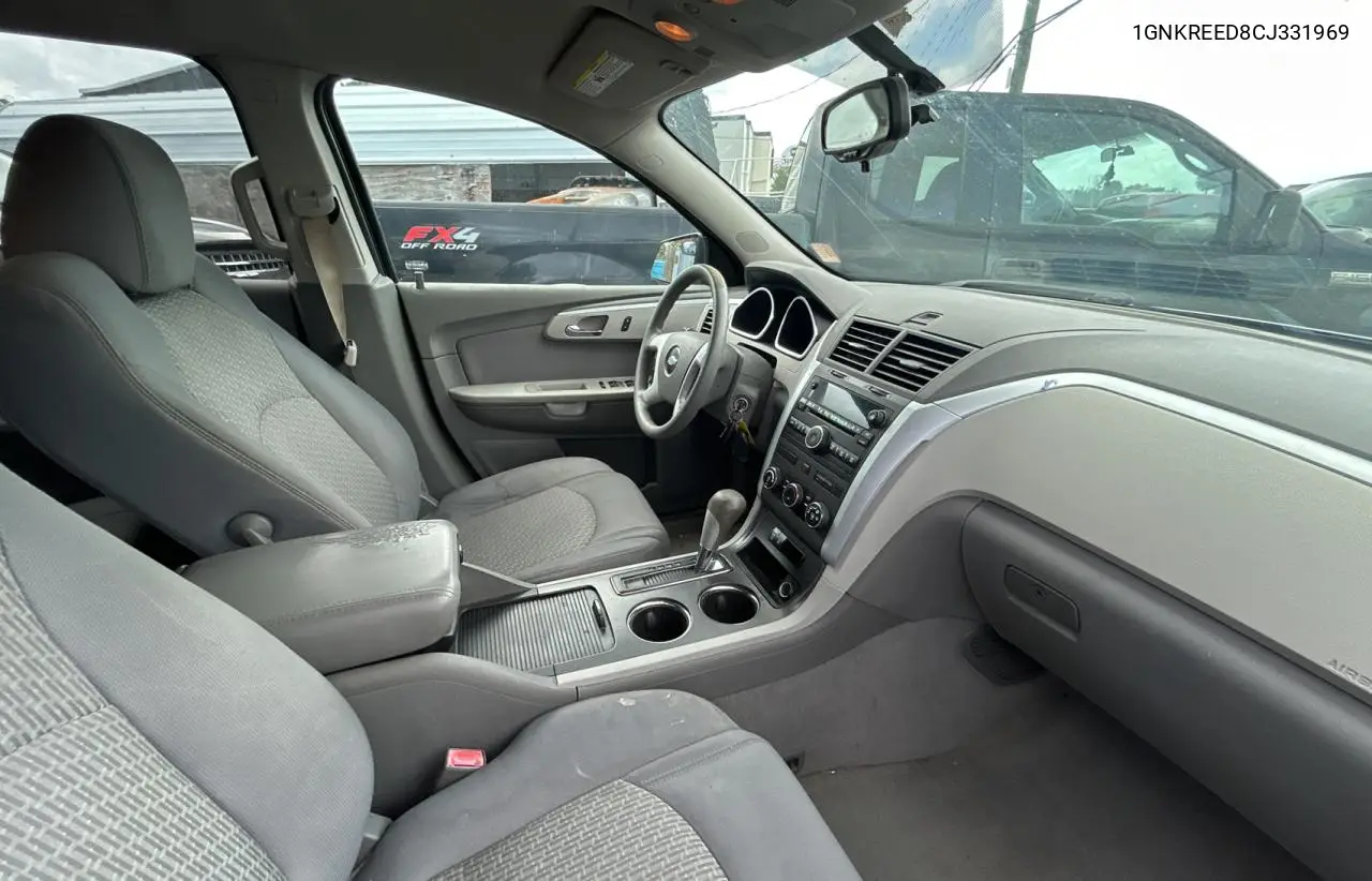 2012 Chevrolet Traverse Ls VIN: 1GNKREED8CJ331969 Lot: 63708465