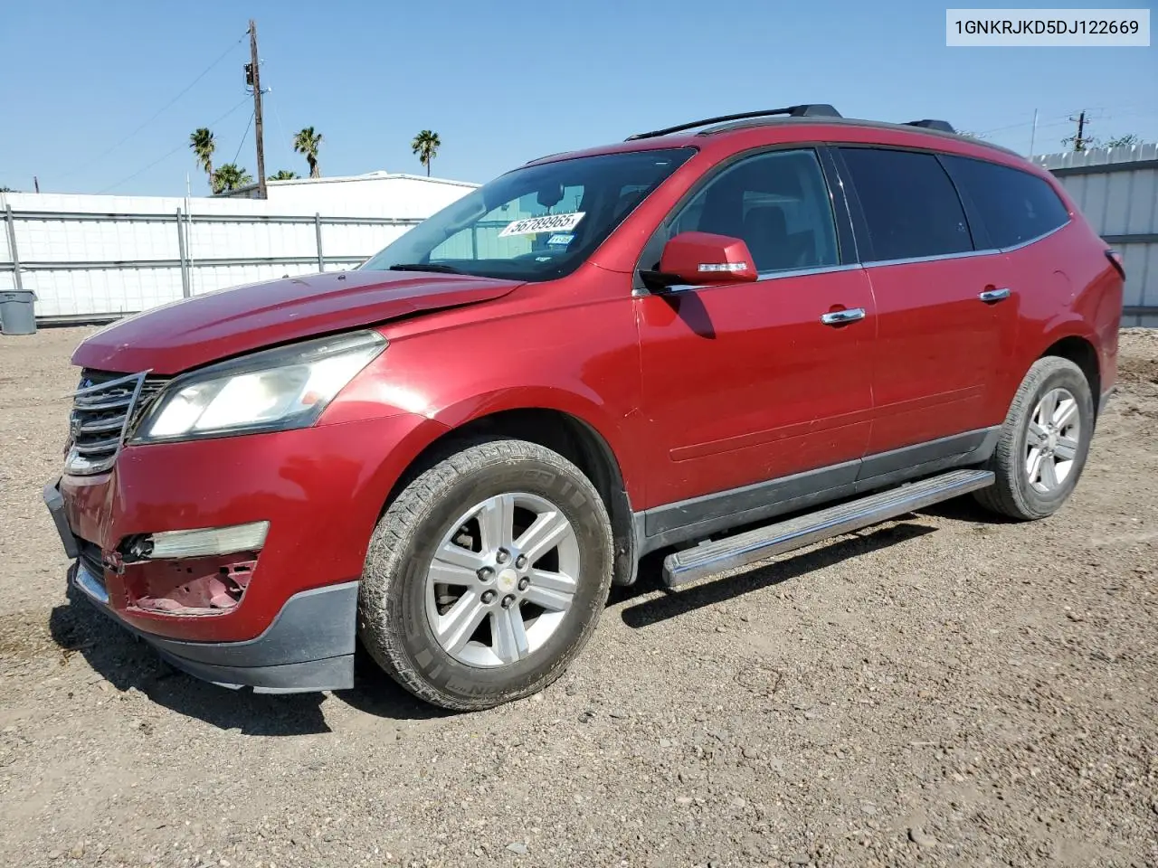 2013 Chevrolet Traverse Lt VIN: 1GNKRJKD5DJ122669 Lot: 56789965