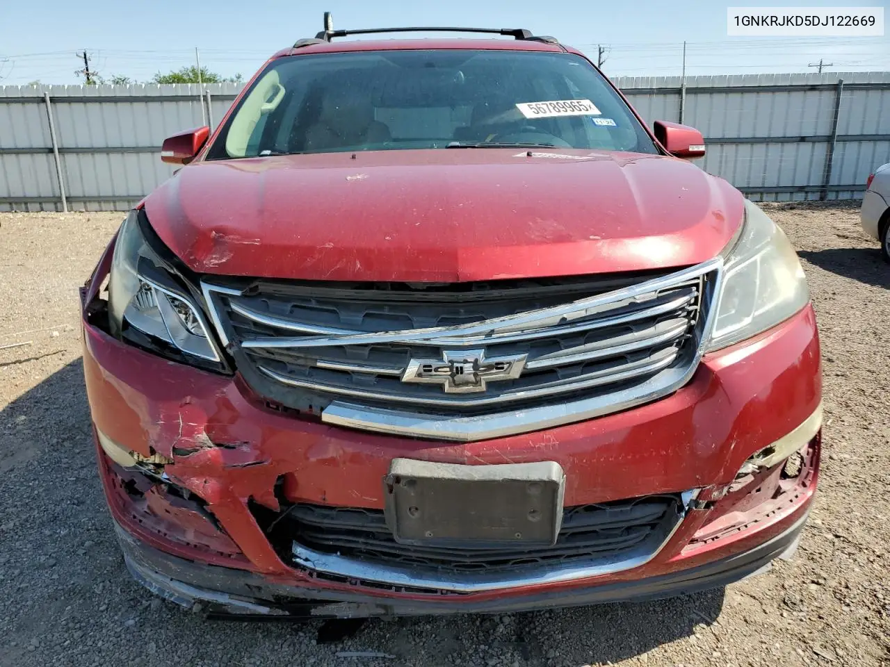 2013 Chevrolet Traverse Lt VIN: 1GNKRJKD5DJ122669 Lot: 56789965