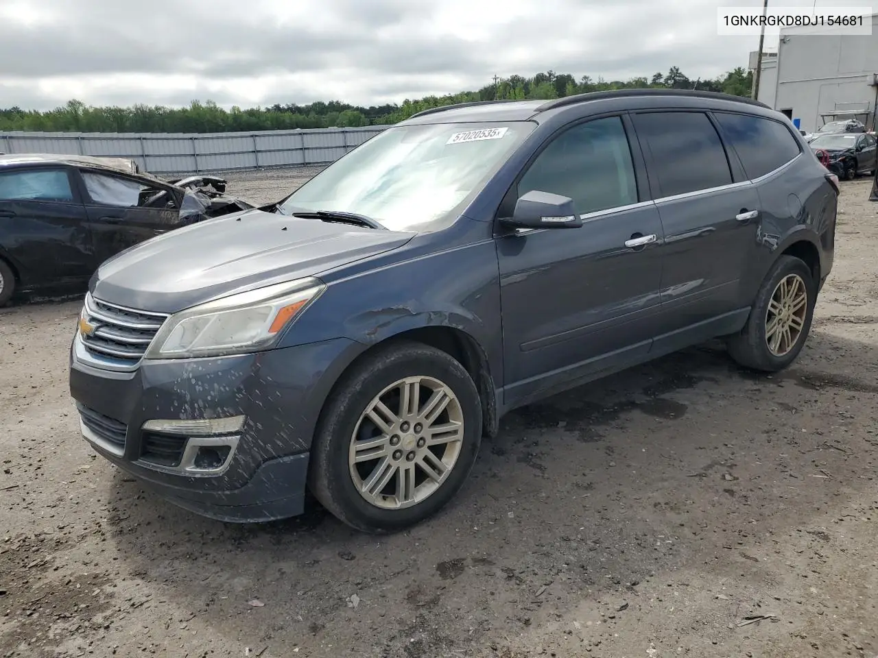 2013 Chevrolet Traverse Lt VIN: 1GNKRGKD8DJ154681 Lot: 57020535