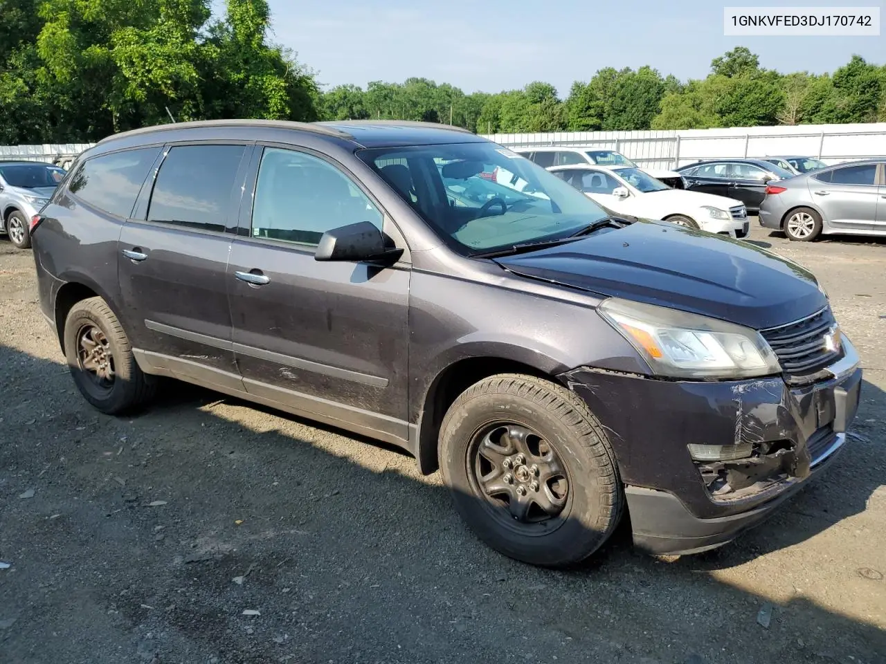 2013 Chevrolet Traverse Ls VIN: 1GNKVFED3DJ170742 Lot: 62386765