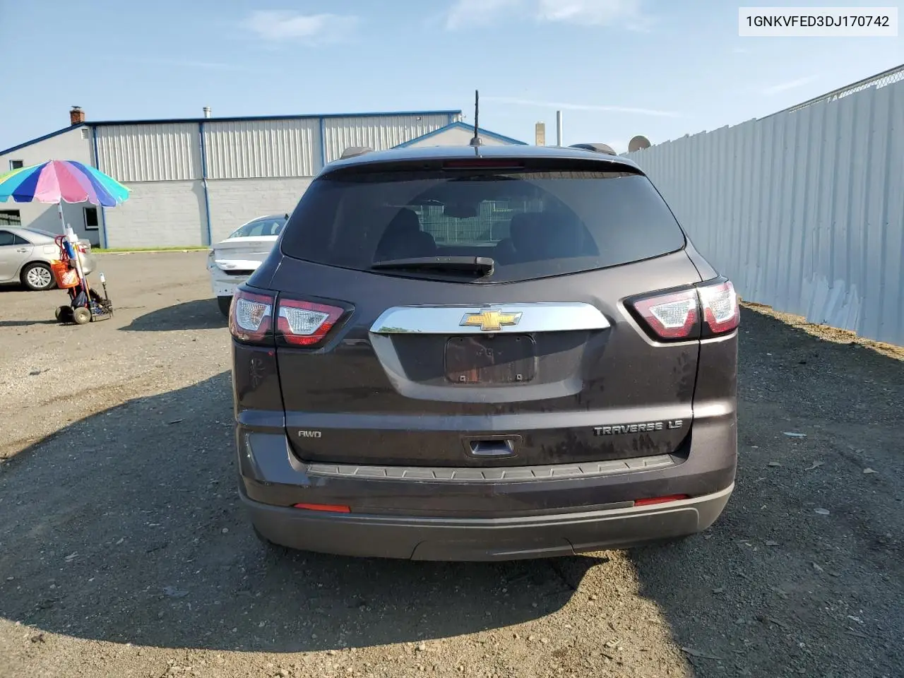 2013 Chevrolet Traverse Ls VIN: 1GNKVFED3DJ170742 Lot: 62386765
