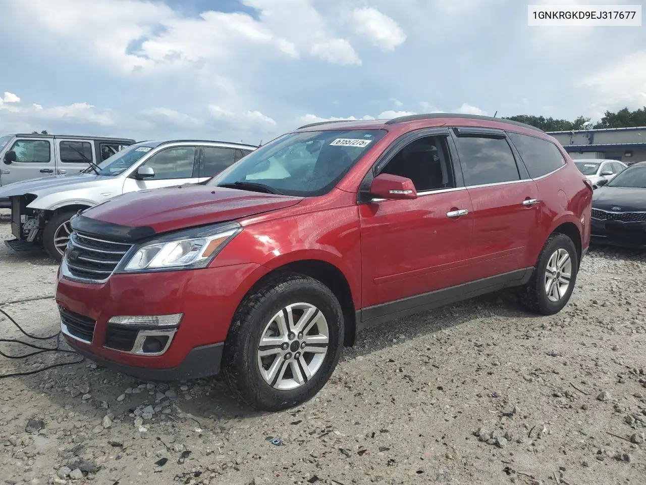 2014 Chevrolet Traverse Lt VIN: 1GNKRGKD9EJ317677 Lot: 61557275