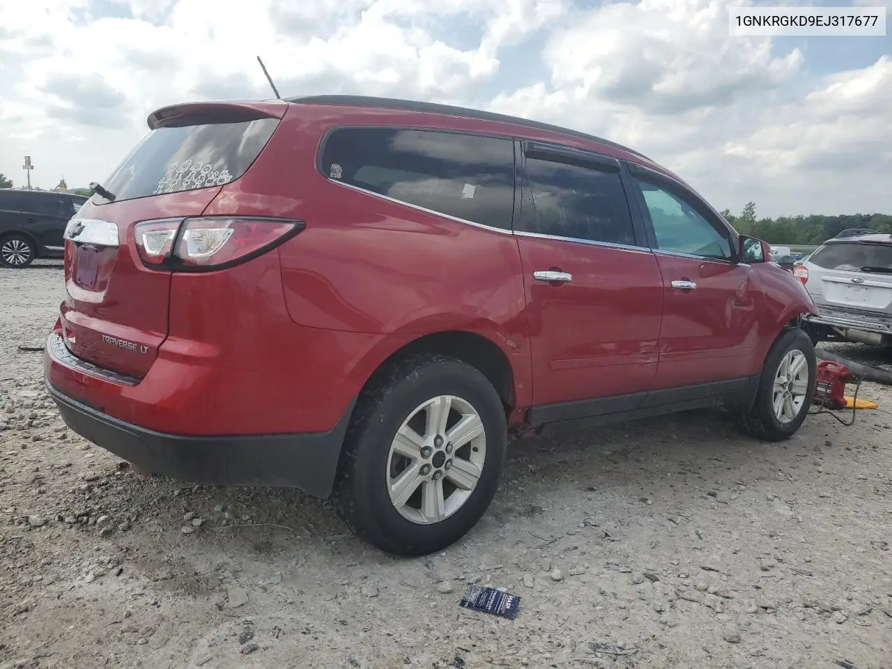 2014 Chevrolet Traverse Lt VIN: 1GNKRGKD9EJ317677 Lot: 61557275