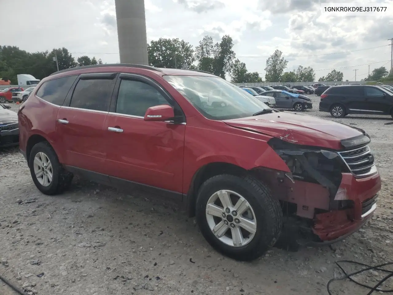 2014 Chevrolet Traverse Lt VIN: 1GNKRGKD9EJ317677 Lot: 61557275