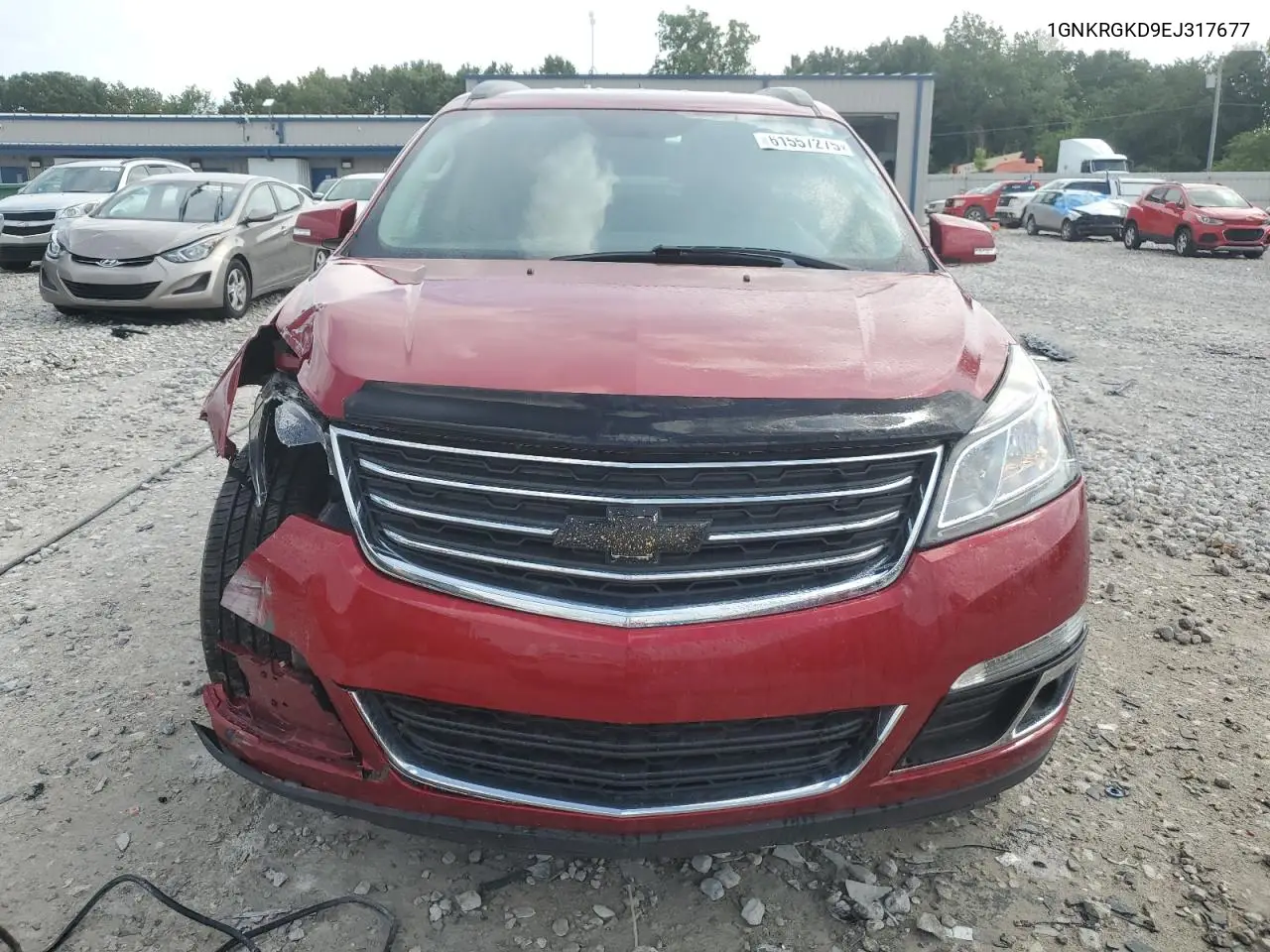 2014 Chevrolet Traverse Lt VIN: 1GNKRGKD9EJ317677 Lot: 61557275