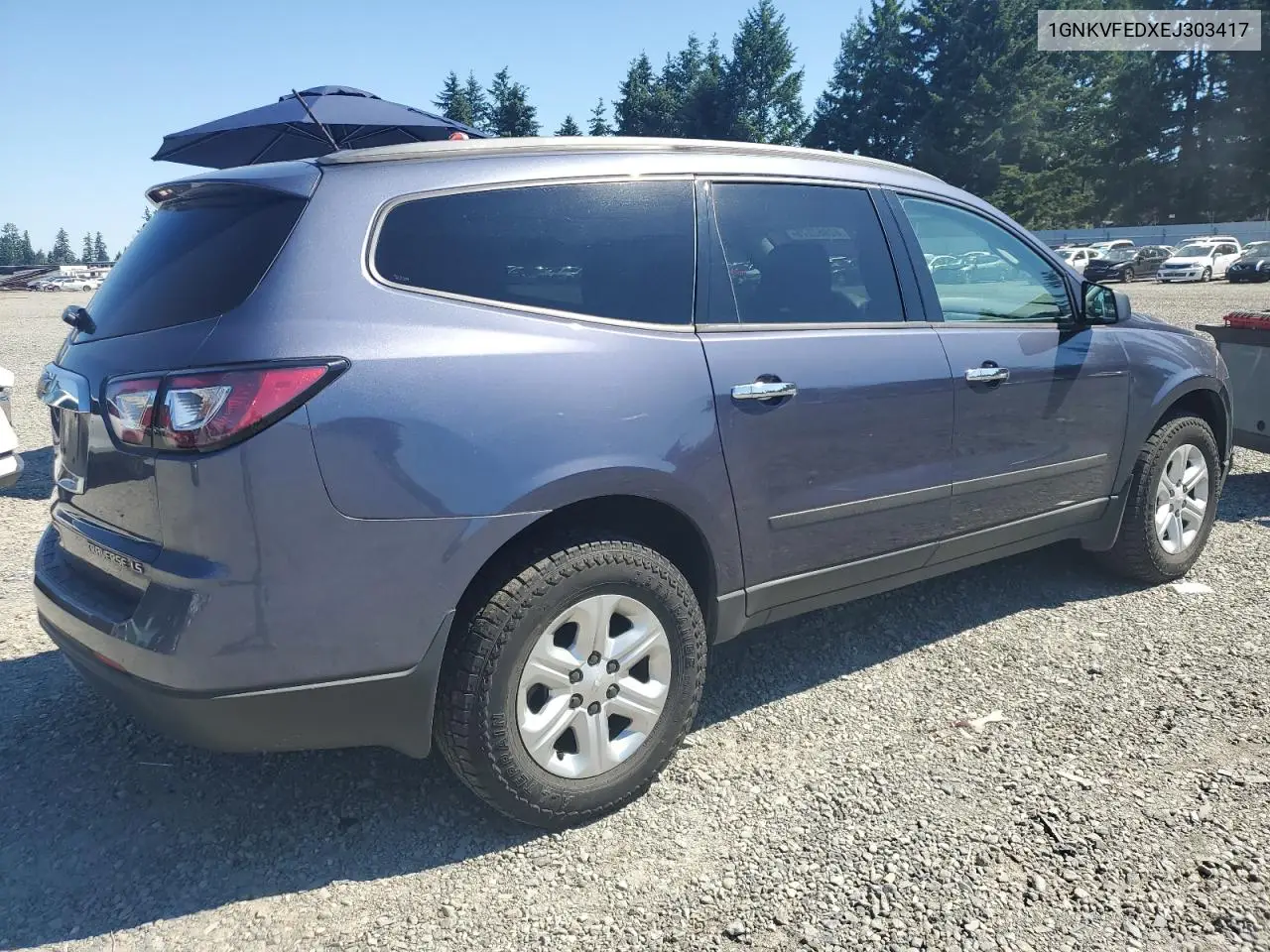 2014 Chevrolet Traverse Ls VIN: 1GNKVFEDXEJ303417 Lot: 62862275