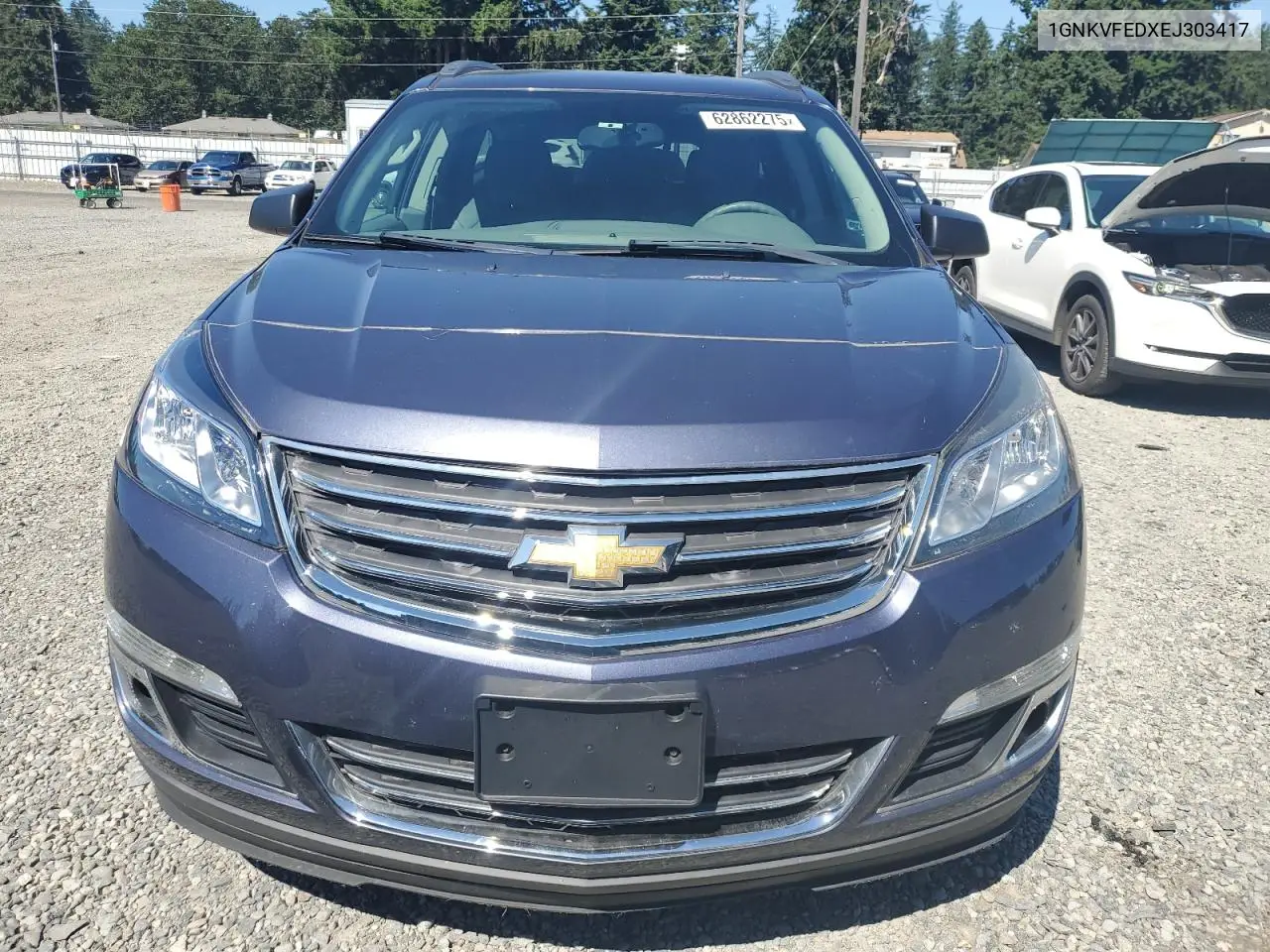 2014 Chevrolet Traverse Ls VIN: 1GNKVFEDXEJ303417 Lot: 62862275