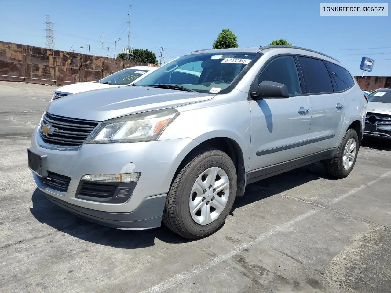 2014 Chevrolet Traverse Ls VIN: 1GNKRFED0EJ366577 Lot: 63102565