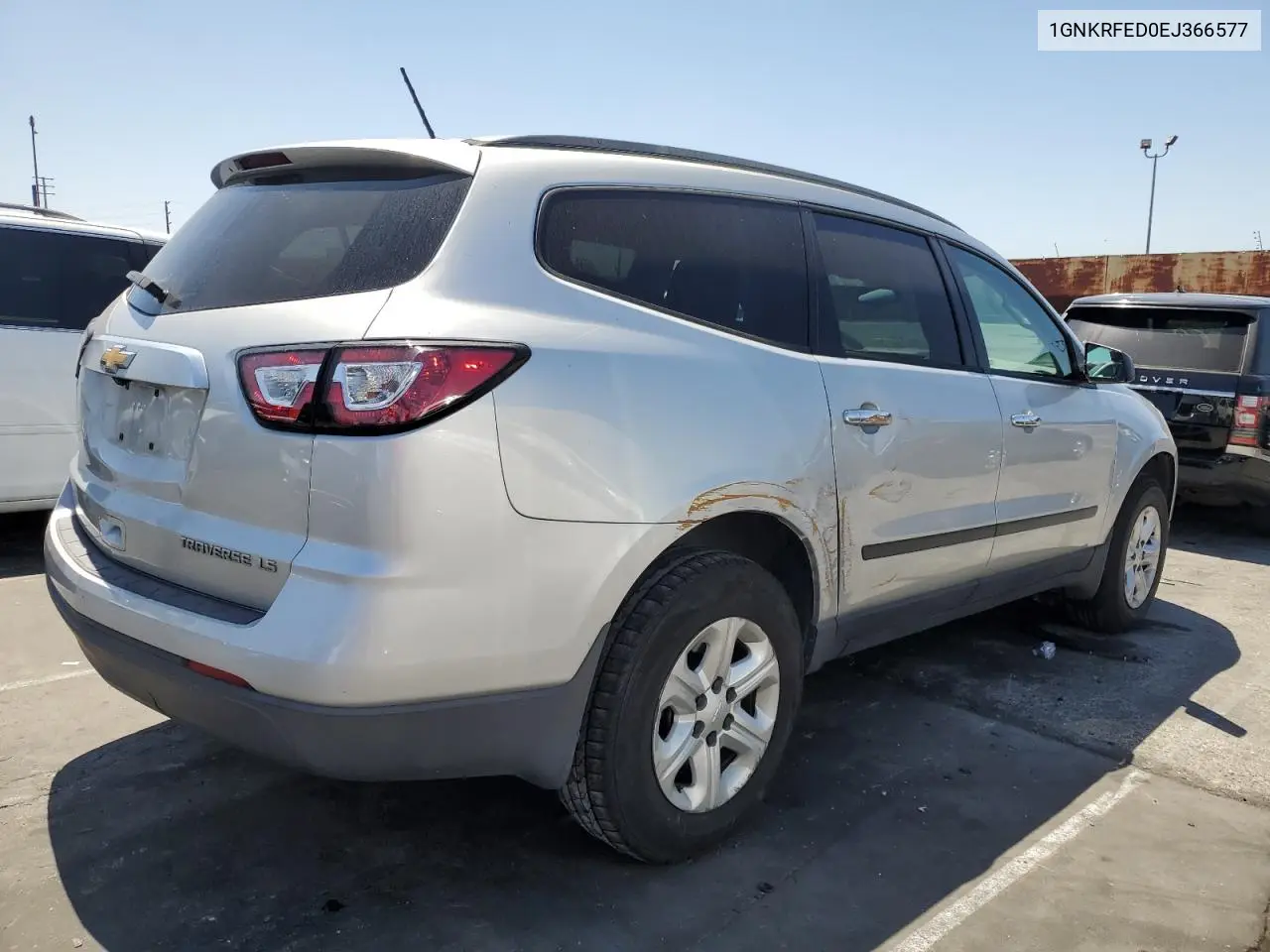 2014 Chevrolet Traverse Ls VIN: 1GNKRFED0EJ366577 Lot: 63102565