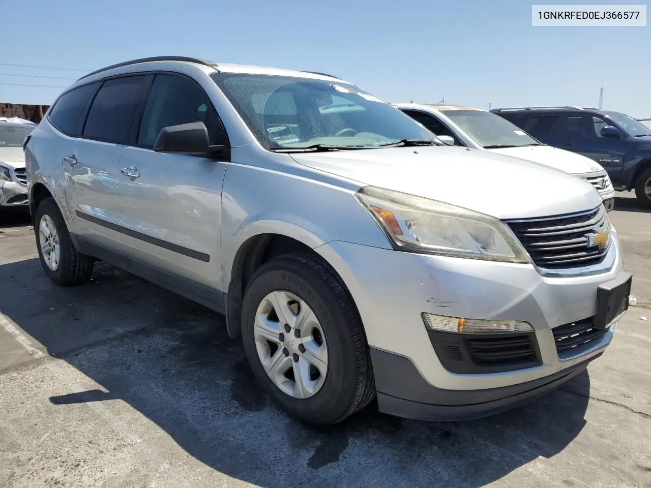 2014 Chevrolet Traverse Ls VIN: 1GNKRFED0EJ366577 Lot: 63102565