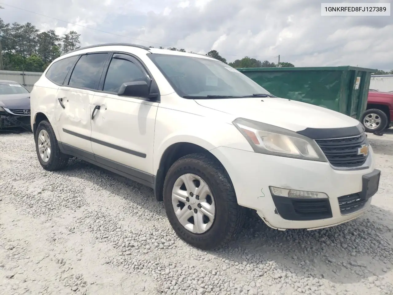 2015 Chevrolet Traverse Ls VIN: 1GNKRFED8FJ127389 Lot: 54150705