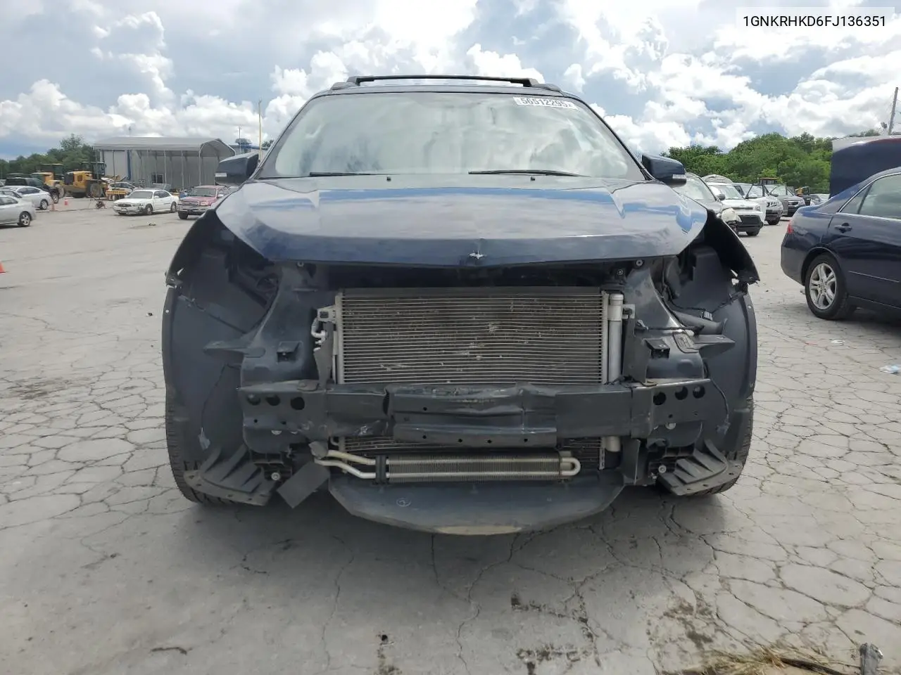 2015 Chevrolet Traverse Lt VIN: 1GNKRHKD6FJ136351 Lot: 56512295