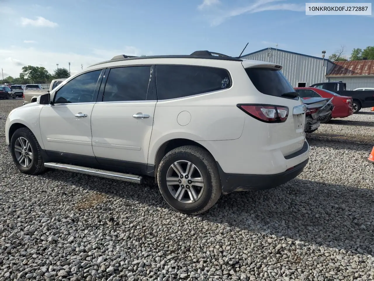 2015 Chevrolet Traverse Lt VIN: 1GNKRGKD0FJ272887 Lot: 56684055
