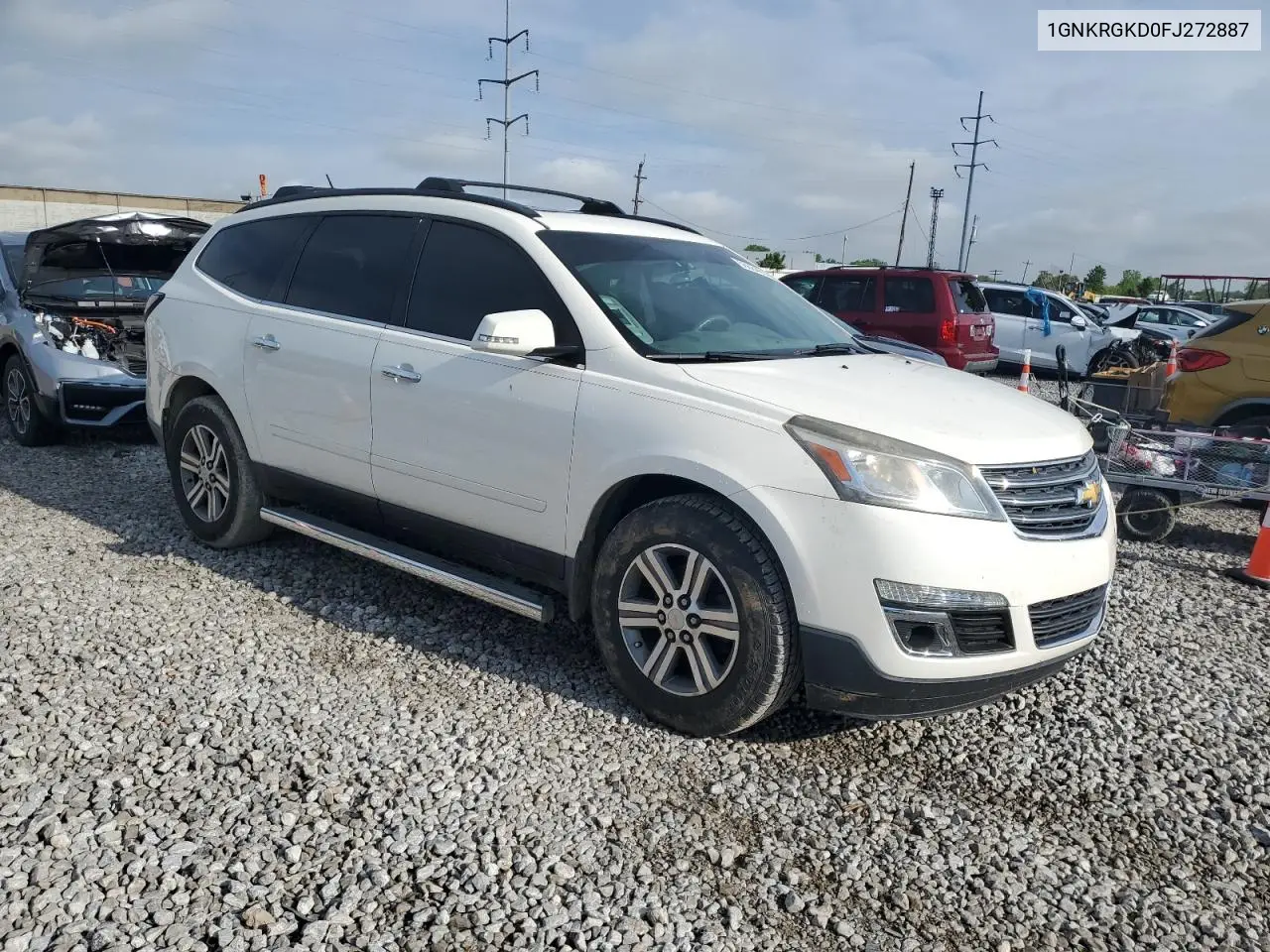 2015 Chevrolet Traverse Lt VIN: 1GNKRGKD0FJ272887 Lot: 56684055