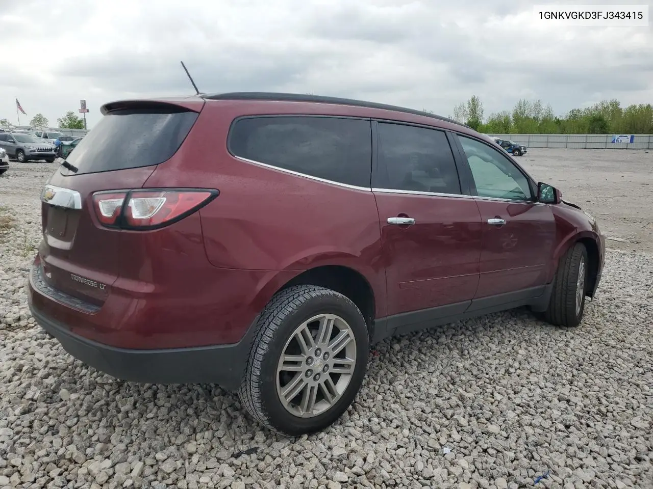 2015 Chevrolet Traverse Lt VIN: 1GNKVGKD3FJ343415 Lot: 56736835