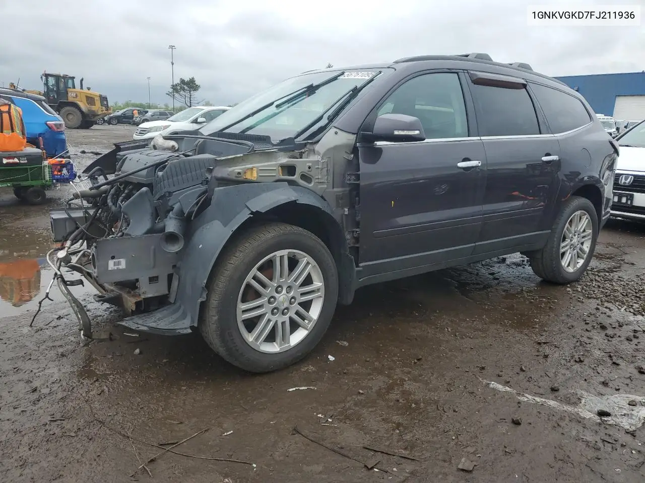 2015 Chevrolet Traverse Lt VIN: 1GNKVGKD7FJ211936 Lot: 56761095