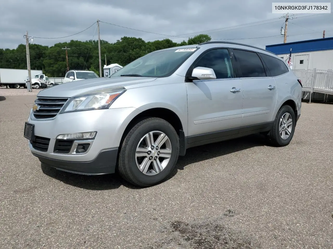 2015 Chevrolet Traverse Lt VIN: 1GNKRGKD3FJ178342 Lot: 62788095