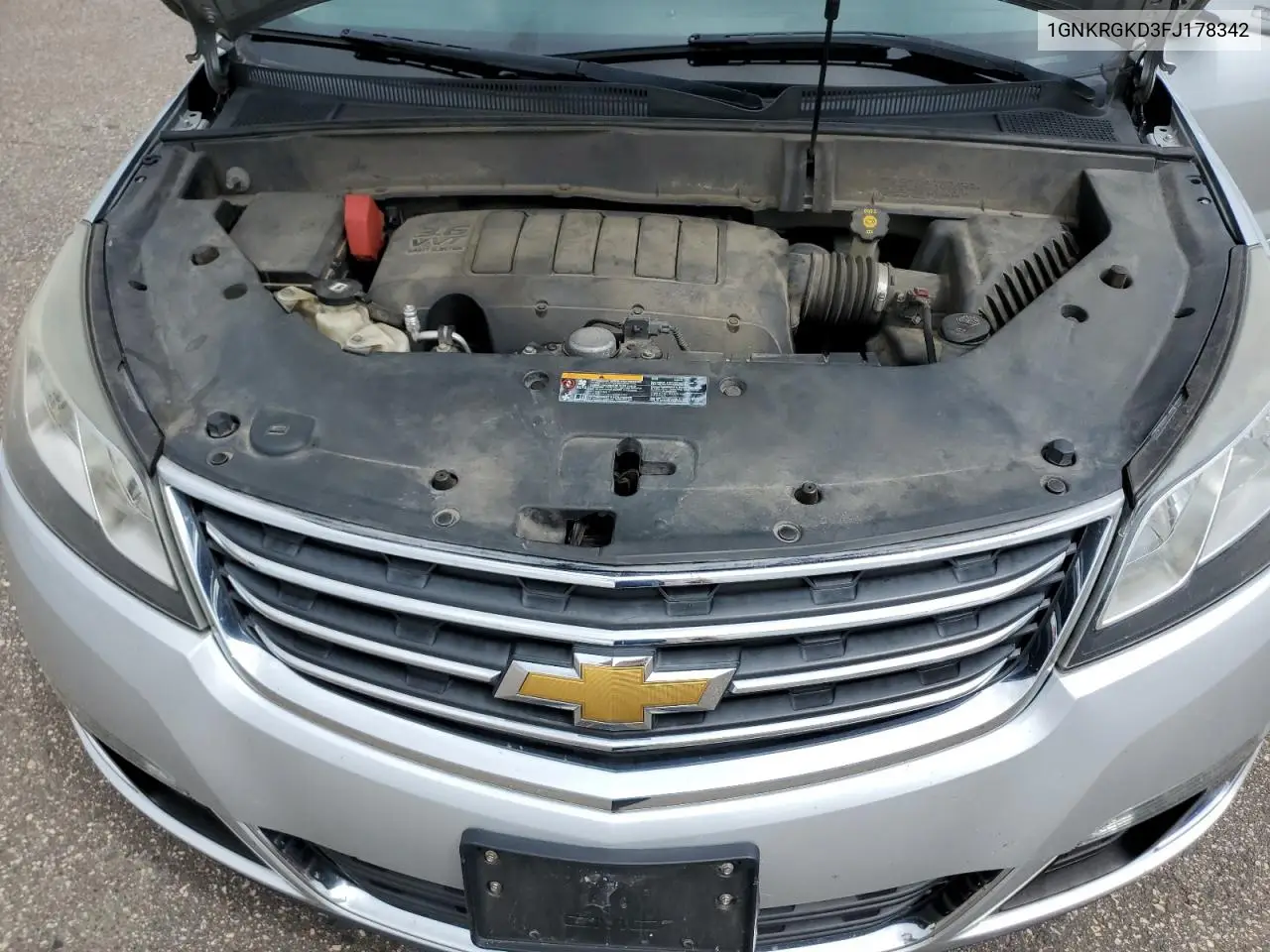 2015 Chevrolet Traverse Lt VIN: 1GNKRGKD3FJ178342 Lot: 62788095