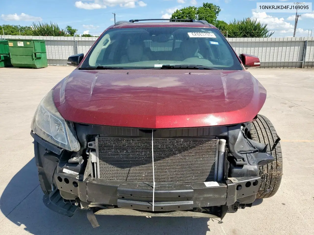 2015 Chevrolet Traverse Ltz VIN: 1GNKRJKD4FJ169095 Lot: 62883705