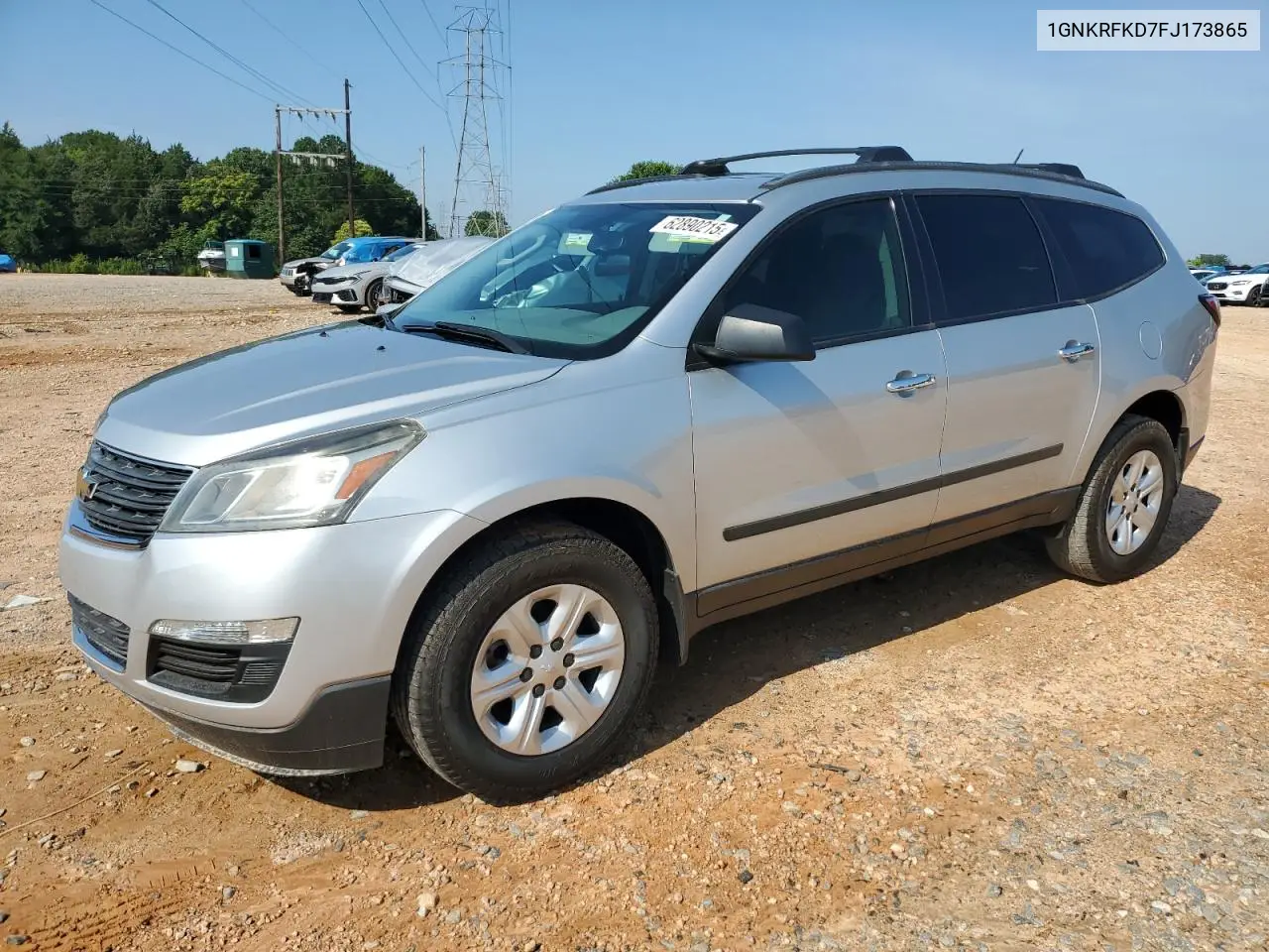 2015 Chevrolet Traverse Ls VIN: 1GNKRFKD7FJ173865 Lot: 62890215
