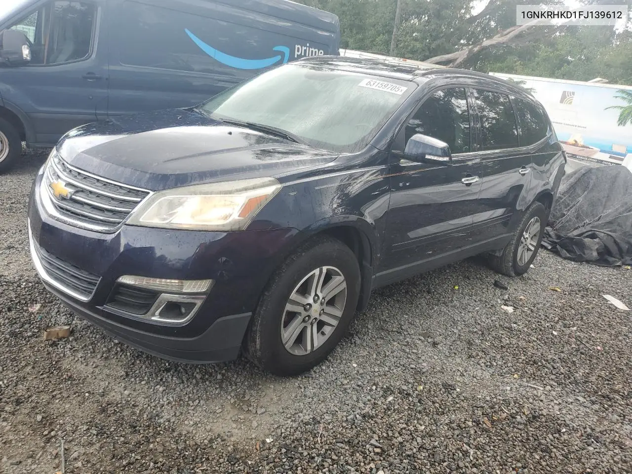 2015 Chevrolet Traverse Lt VIN: 1GNKRHKD1FJ139612 Lot: 63159705