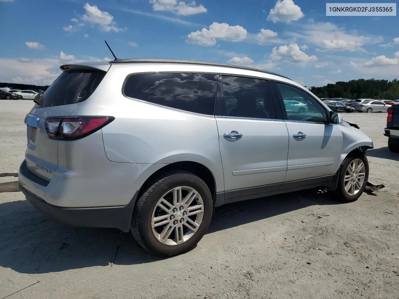 2015 Chevrolet Traverse Lt VIN: 1GNKRGKD2FJ355365 Lot: 63582415