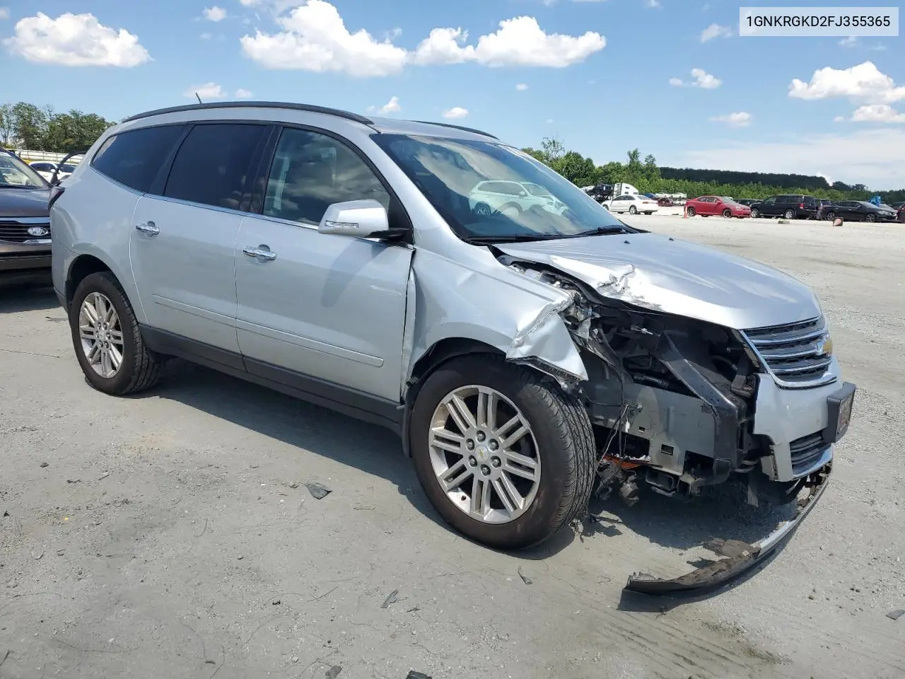 2015 Chevrolet Traverse Lt VIN: 1GNKRGKD2FJ355365 Lot: 63582415