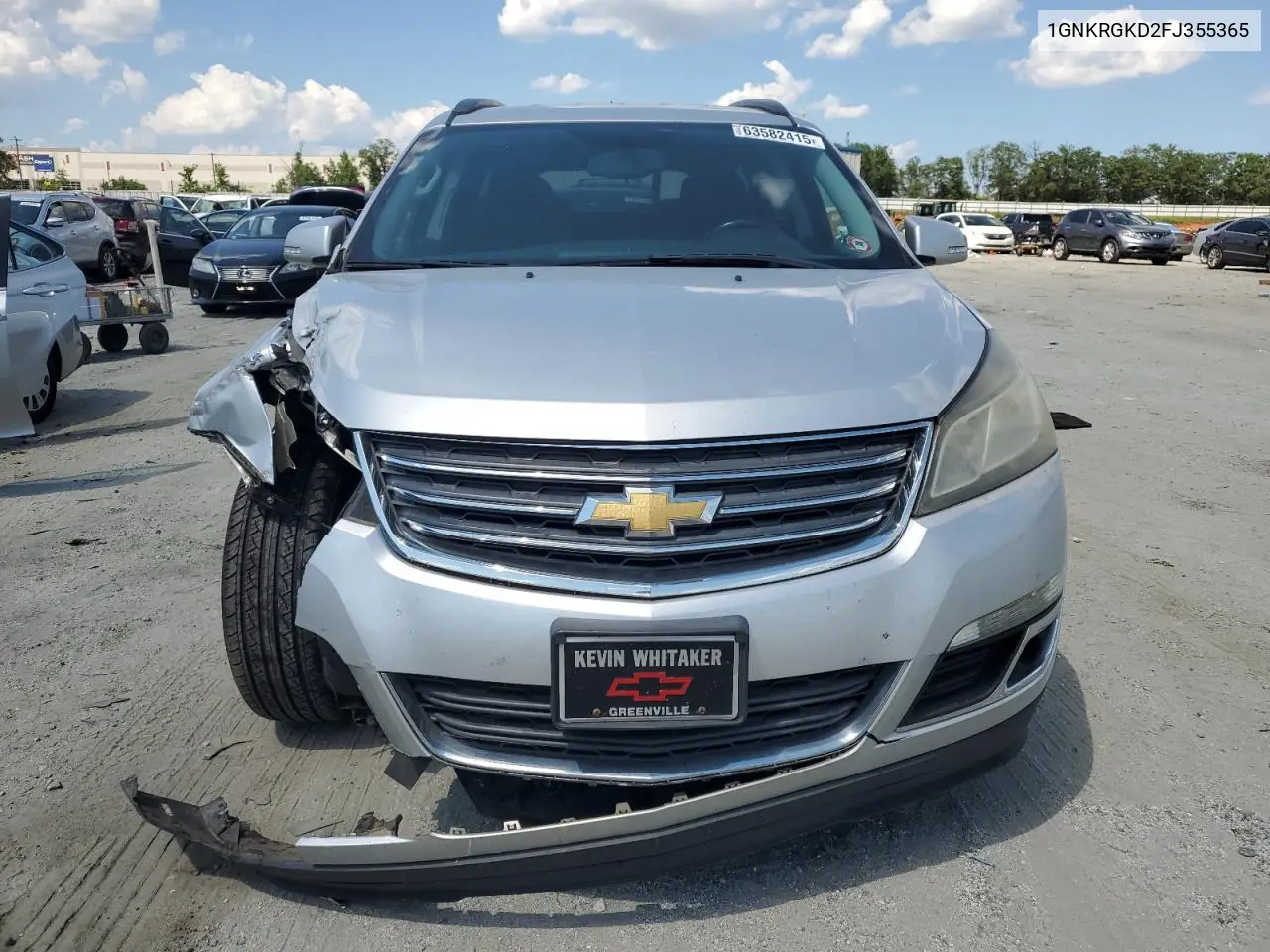 2015 Chevrolet Traverse Lt VIN: 1GNKRGKD2FJ355365 Lot: 63582415