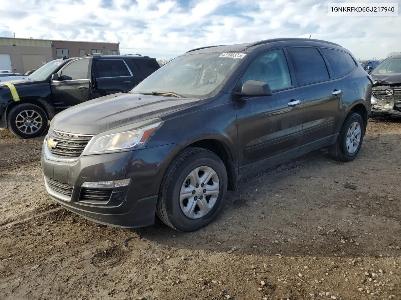 2016 Chevrolet Traverse Ls VIN: 1GNKRFKD6GJ217940 Lot: 42938575