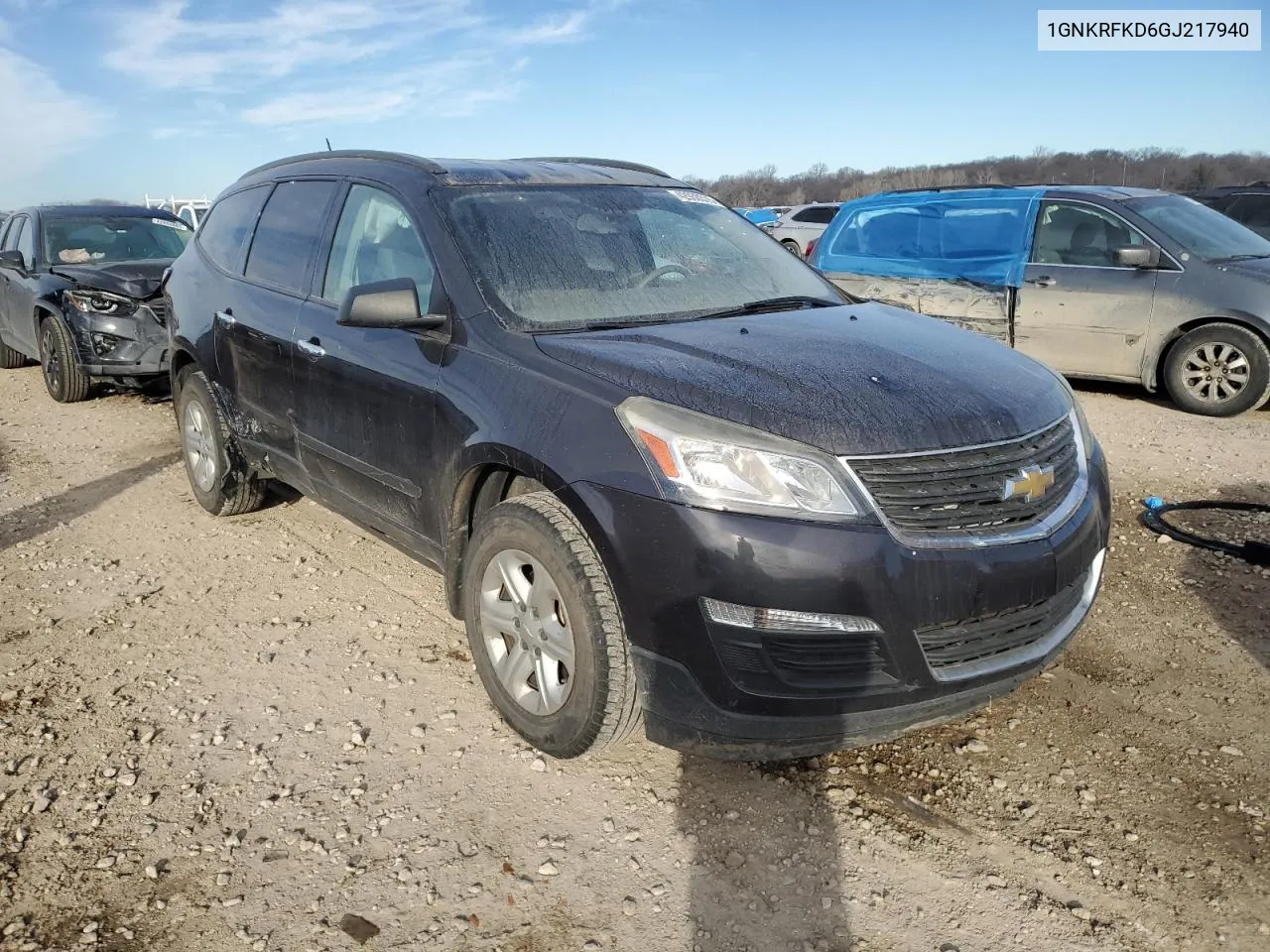 2016 Chevrolet Traverse Ls VIN: 1GNKRFKD6GJ217940 Lot: 42938575