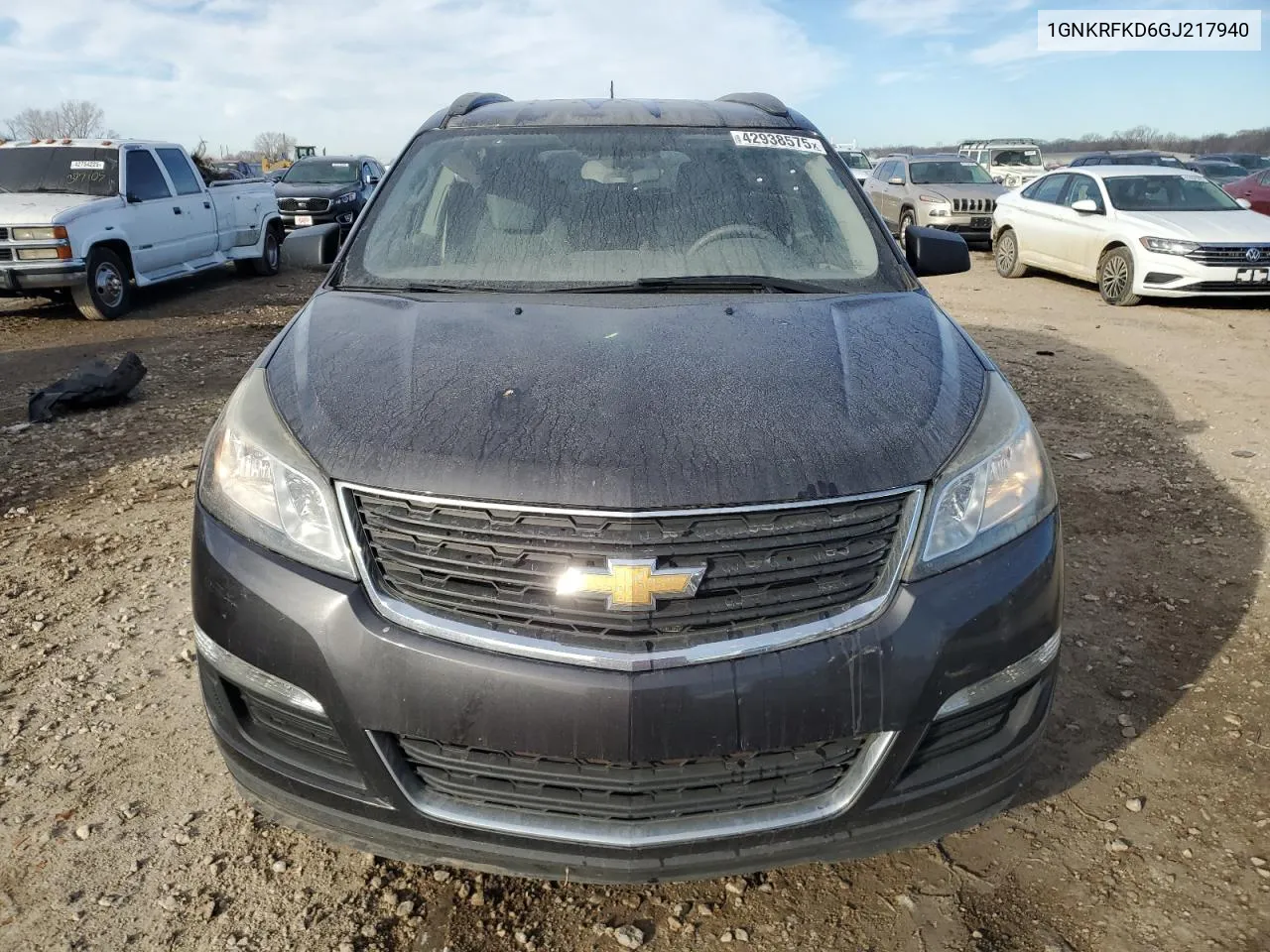 2016 Chevrolet Traverse Ls VIN: 1GNKRFKD6GJ217940 Lot: 42938575