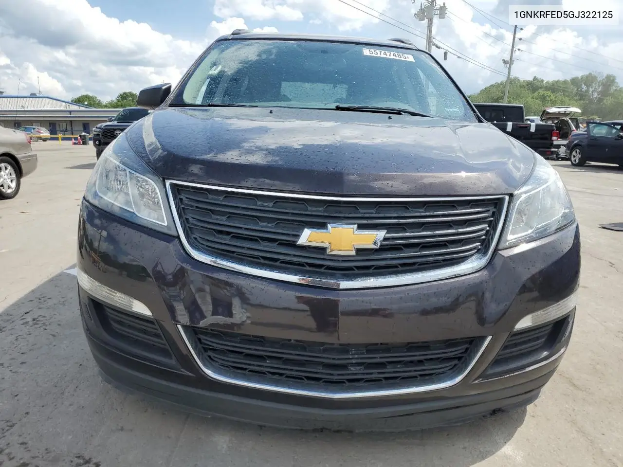 2016 Chevrolet Traverse Ls VIN: 1GNKRFED5GJ322125 Lot: 55747485