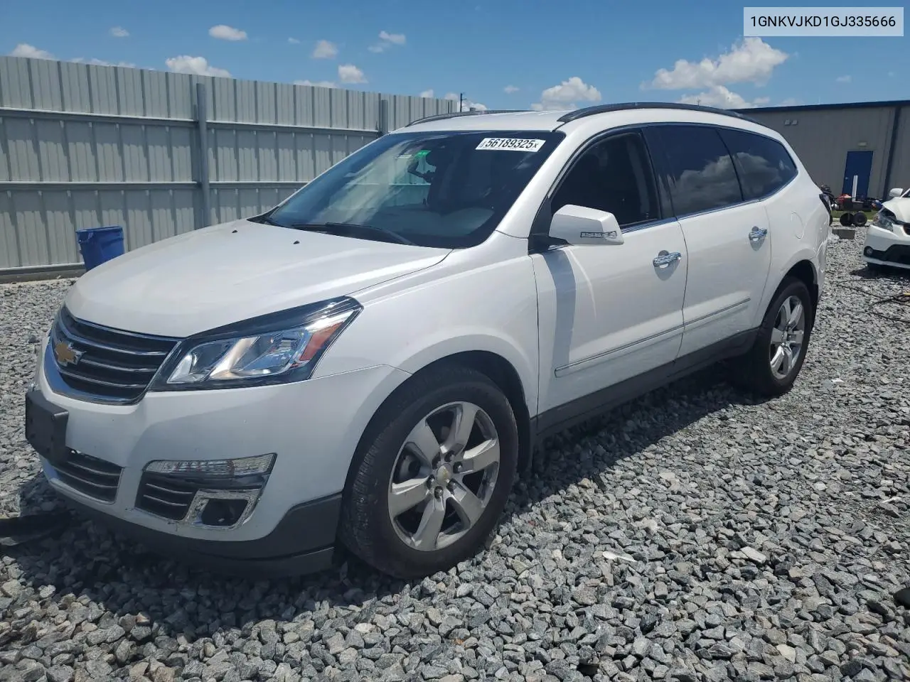 2016 Chevrolet Traverse Ltz VIN: 1GNKVJKD1GJ335666 Lot: 56189325