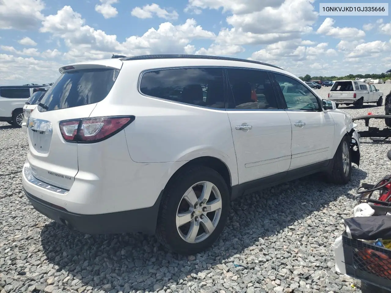2016 Chevrolet Traverse Ltz VIN: 1GNKVJKD1GJ335666 Lot: 56189325