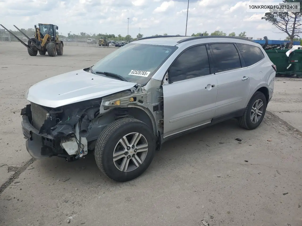 2016 Chevrolet Traverse Lt VIN: 1GNKRGKD1GJ212408 Lot: 62528765