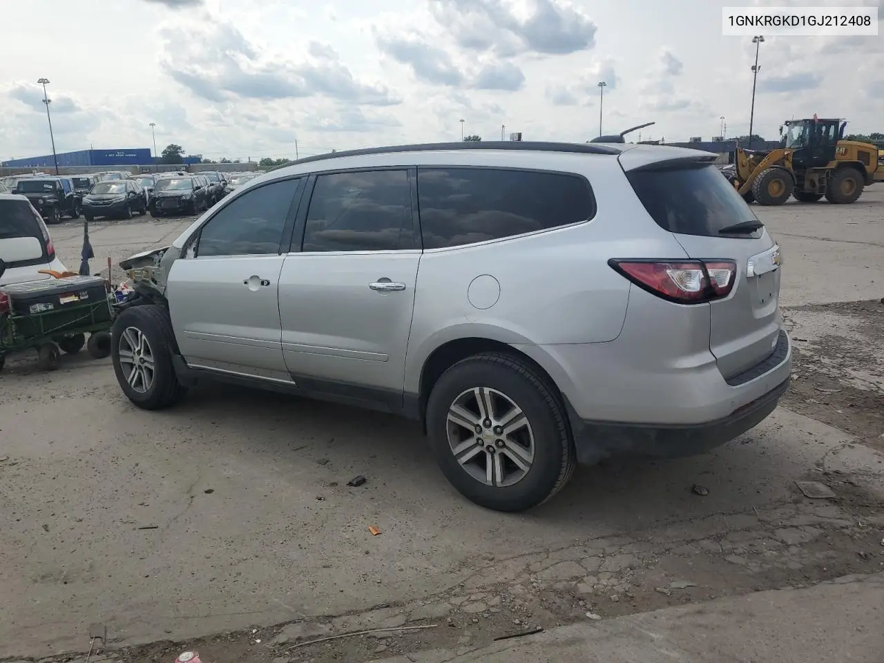 2016 Chevrolet Traverse Lt VIN: 1GNKRGKD1GJ212408 Lot: 62528765