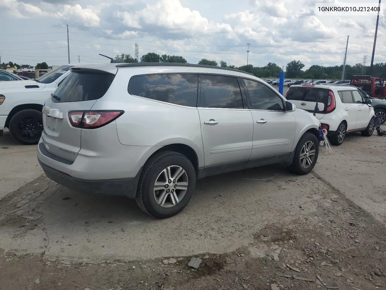 2016 Chevrolet Traverse Lt VIN: 1GNKRGKD1GJ212408 Lot: 62528765