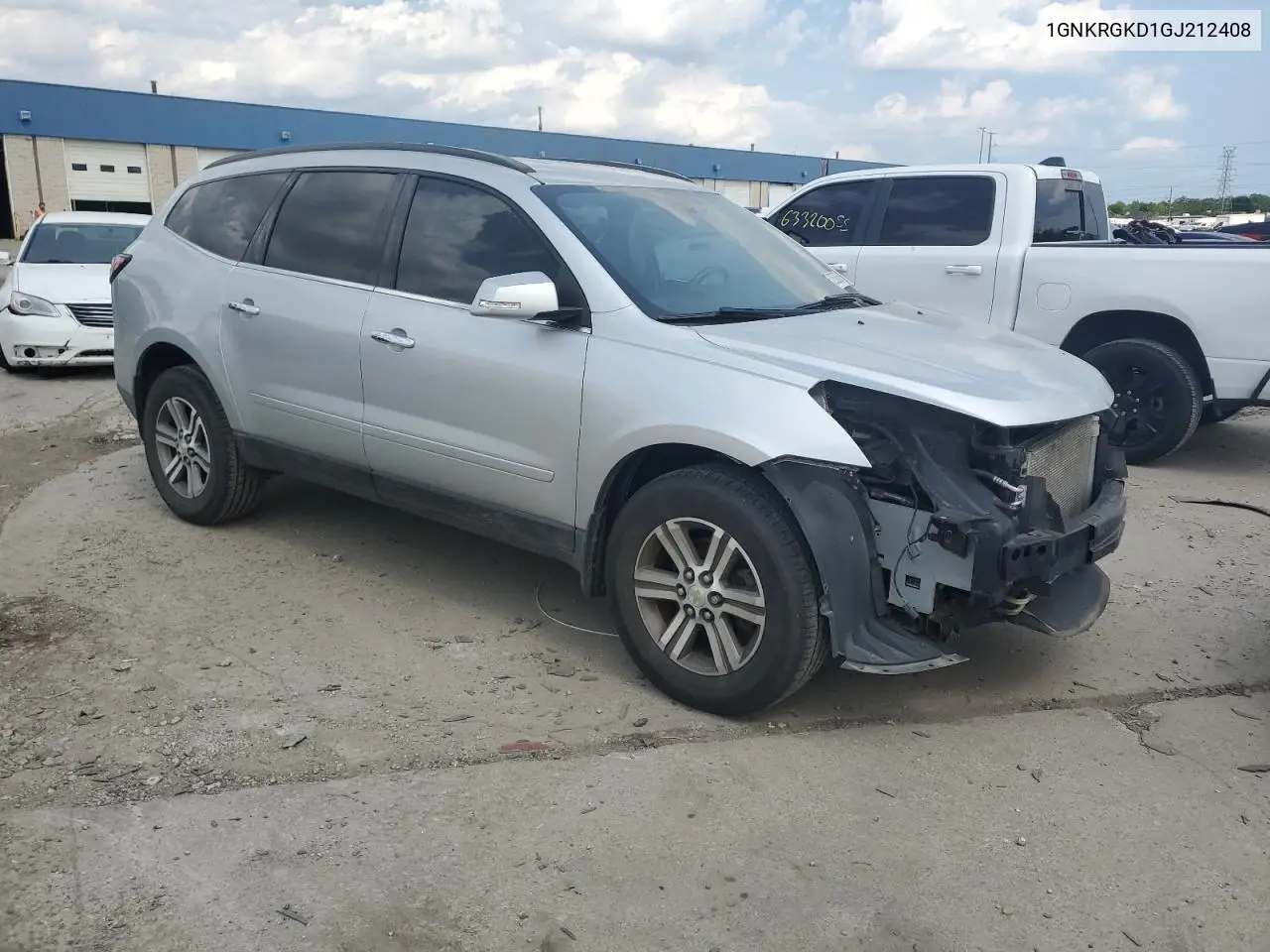 2016 Chevrolet Traverse Lt VIN: 1GNKRGKD1GJ212408 Lot: 62528765