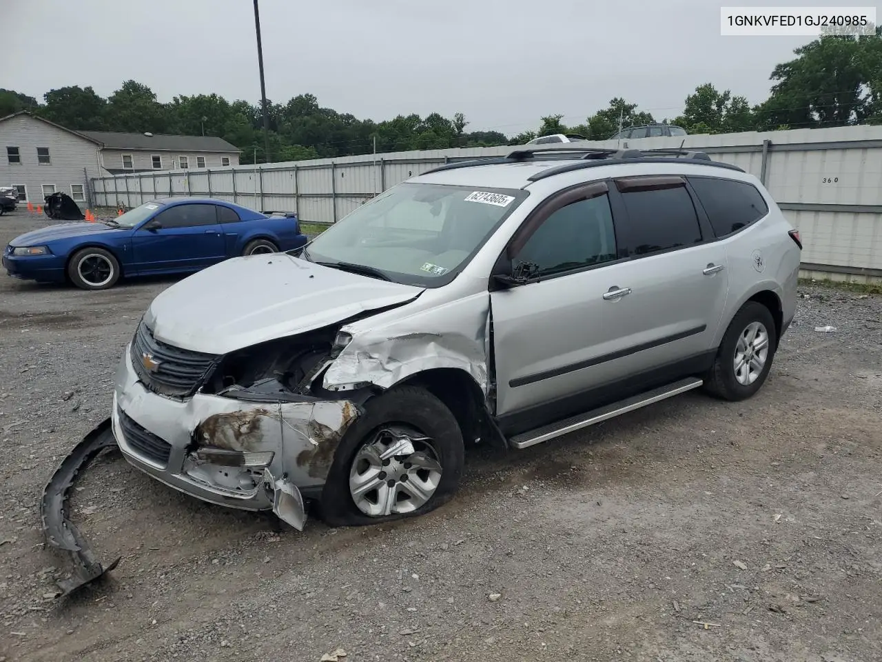 2016 Chevrolet Traverse Ls VIN: 1GNKVFED1GJ240985 Lot: 62743605