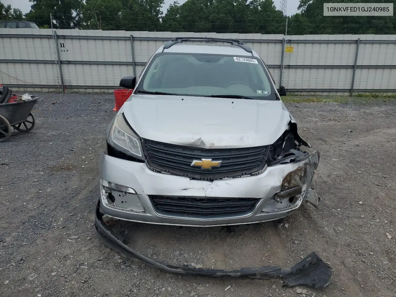 2016 Chevrolet Traverse Ls VIN: 1GNKVFED1GJ240985 Lot: 62743605