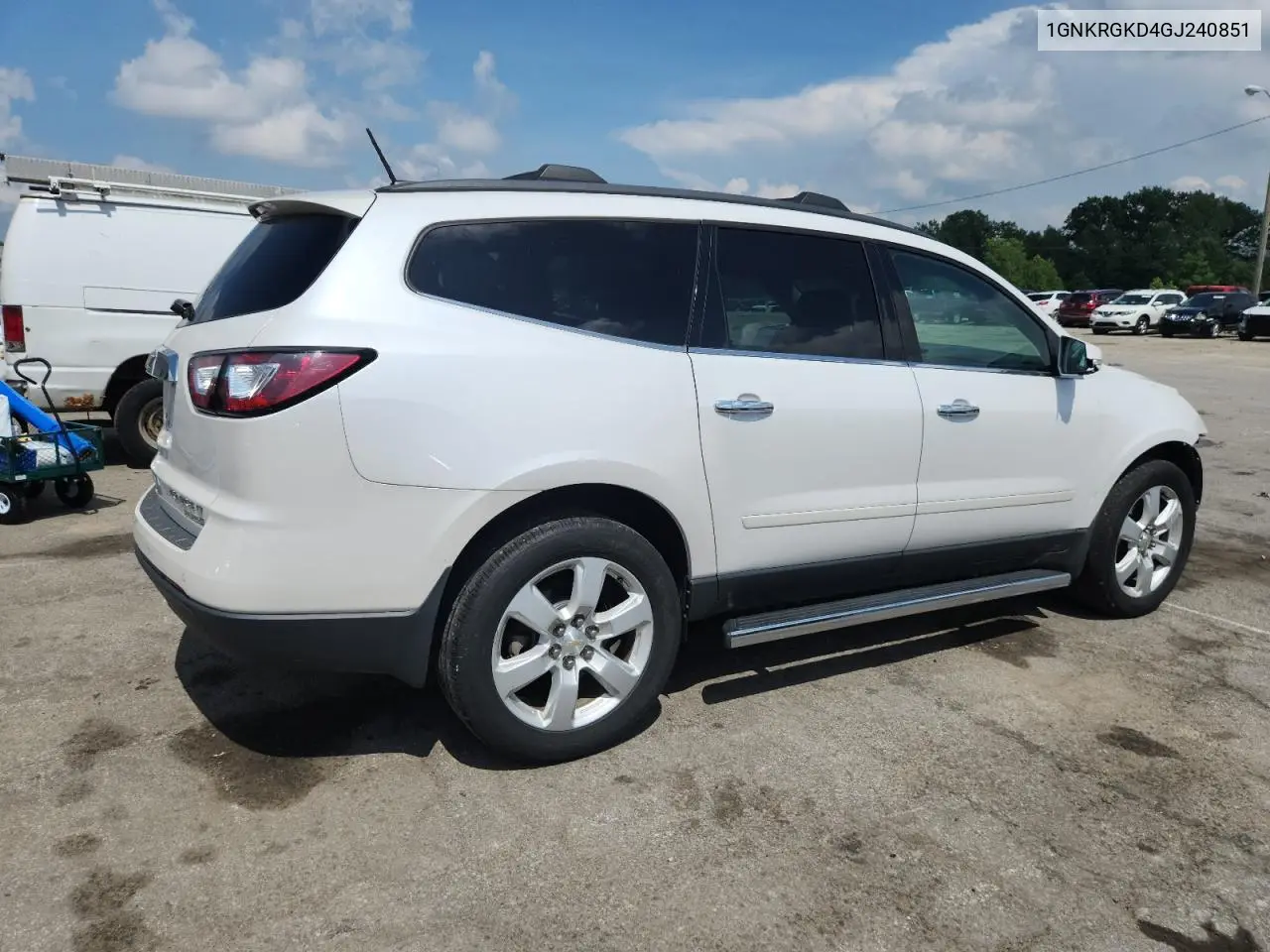 2016 Chevrolet Traverse Lt VIN: 1GNKRGKD4GJ240851 Lot: 62824275