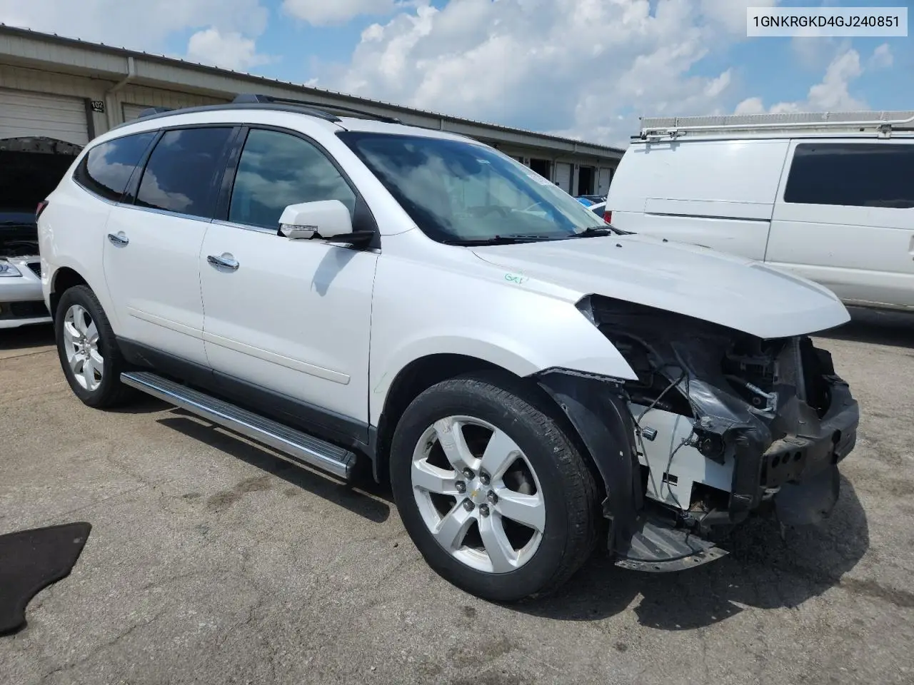 2016 Chevrolet Traverse Lt VIN: 1GNKRGKD4GJ240851 Lot: 62824275