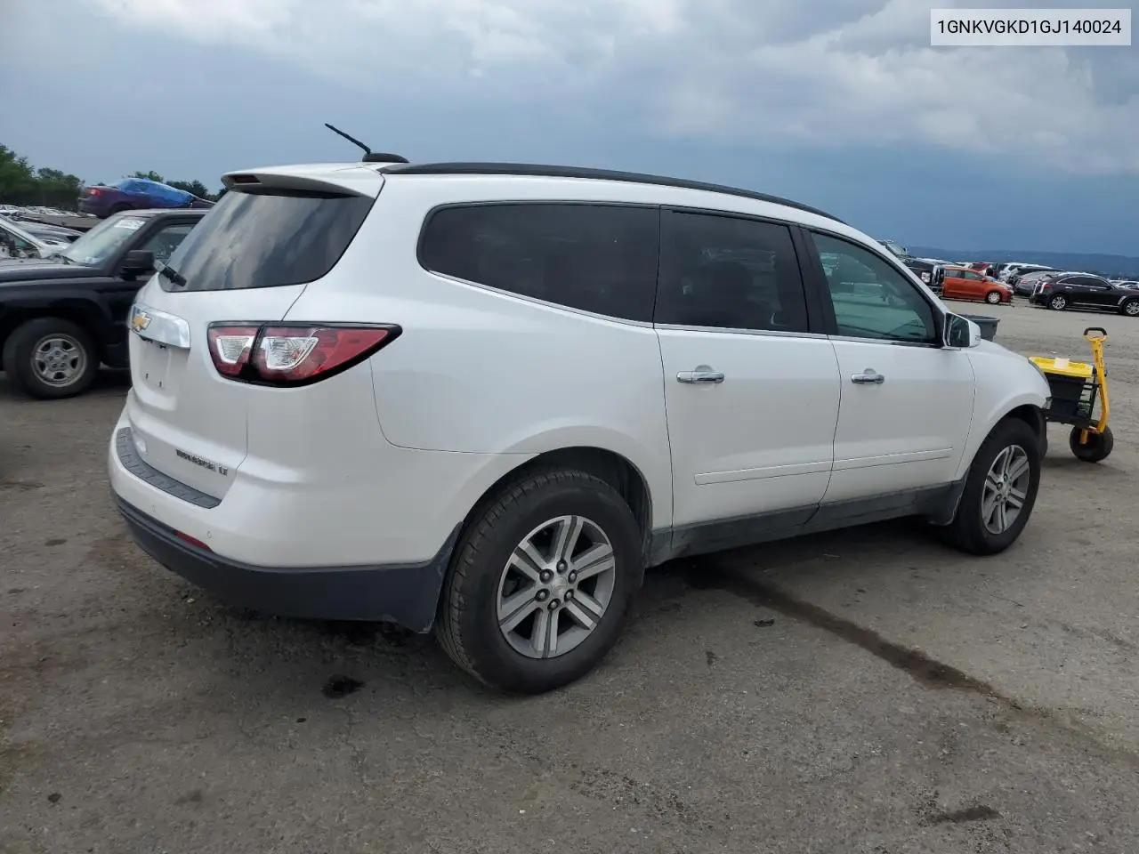 2016 Chevrolet Traverse Lt VIN: 1GNKVGKD1GJ140024 Lot: 62912465