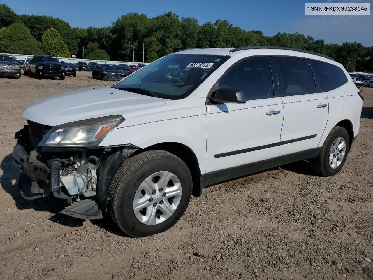 2016 Chevrolet Traverse Ls VIN: 1GNKRFKDXGJ238046 Lot: 63396725