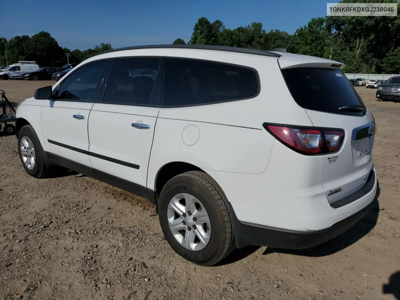 2016 Chevrolet Traverse Ls VIN: 1GNKRFKDXGJ238046 Lot: 63396725