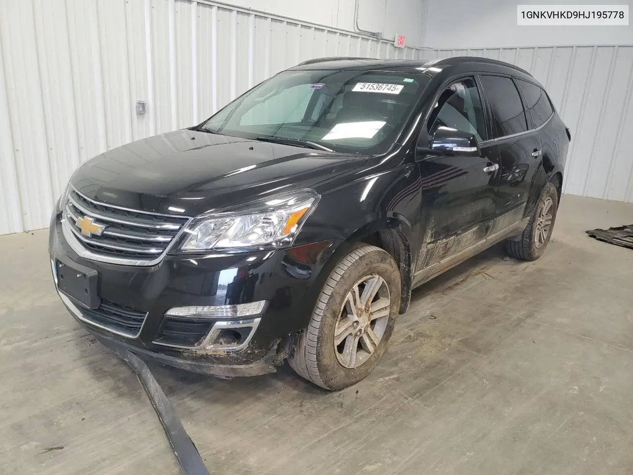 2017 Chevrolet Traverse Lt VIN: 1GNKVHKD9HJ195778 Lot: 51536745