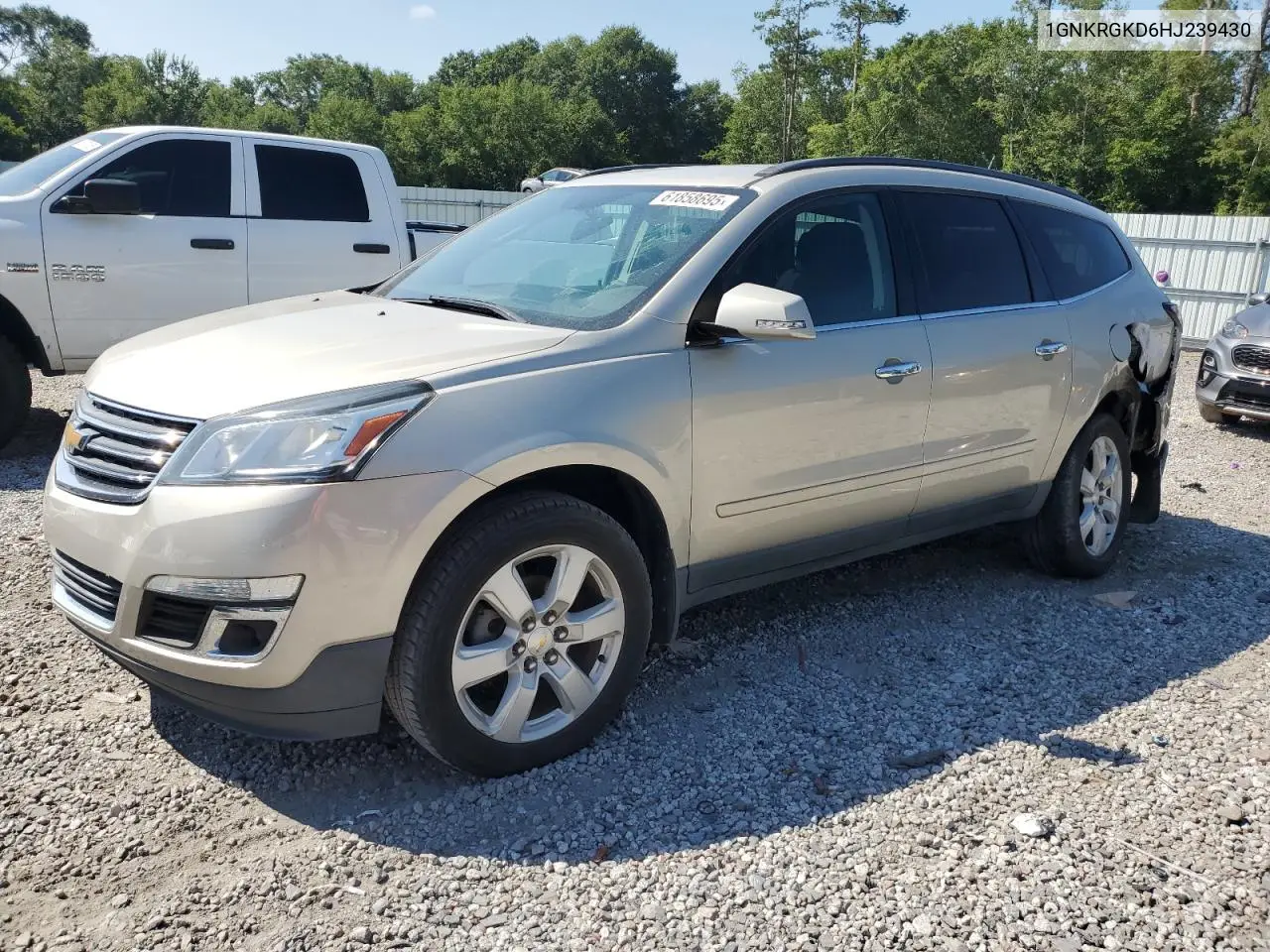 2017 Chevrolet Traverse Lt VIN: 1GNKRGKD6HJ239430 Lot: 61858695
