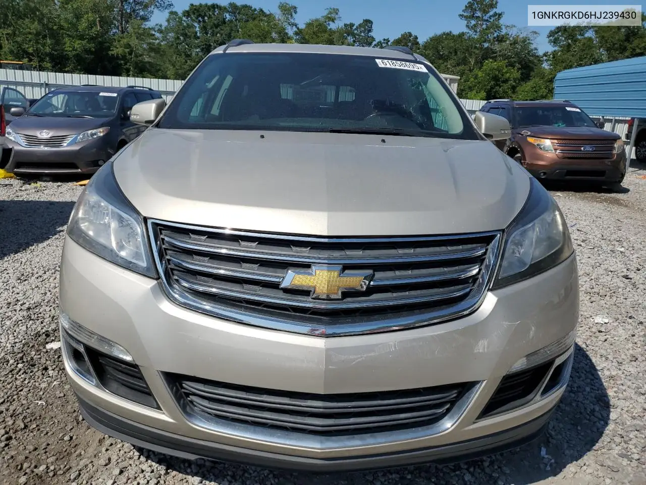 2017 Chevrolet Traverse Lt VIN: 1GNKRGKD6HJ239430 Lot: 61858695